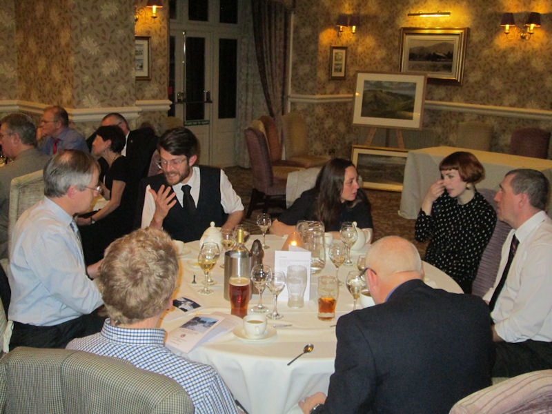 Enjoying the dinner. Photo by Don Hodge
